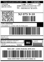 Shipping Label Click to Enlarge
